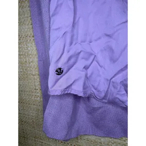 Lululemon Still at Ease Lavender Purple Open Back Knit Sweater Long Sleeve thumbnail 6