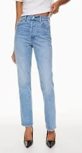 Denim Forum Jeans Women 23 Light Blue The Arlo Hi-Rise Straight Button Fly Denim thumbnail 1