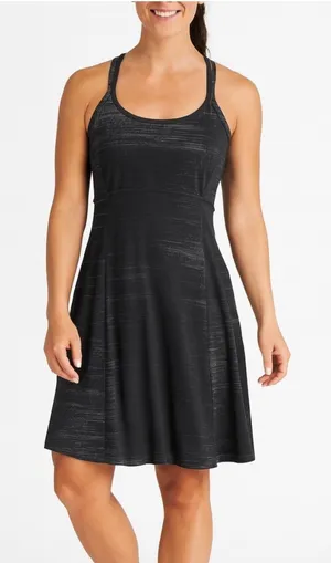 The North Face Heather Gray Black Hiking Gorpcore Empower Dress Sz L thumbnail 1