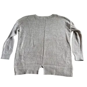 LOFT Light Cream Crew Neck Cable Sweater Size M thumbnail 2