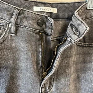 Pacsun Women’s Jeans Mom Distressed Holes 100% Cotton‎ Black Gray Size 23 thumbnail 3