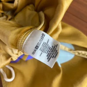 Freecity Flap Snap Pants XS Yellow Cotton Airjump Karate Sail Drawstring Satin thumbnail 12
