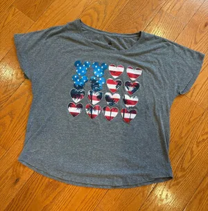 Disney Parks Patriotic Mickey Graphic Tee XL | Americana USA 4th of July Shirt thumbnail 1