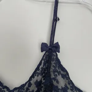 Victorias Secret Size XS Blue Slip Dress Lingerie Lace Floral Romantic thumbnail 4