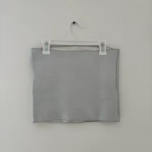 Zara Strapless Stretch Tube Top Silver thumbnail 4