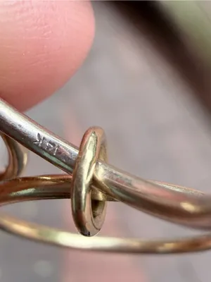 Elegant Gold Triple-Band Knot Ring - Gold thumbnail 5