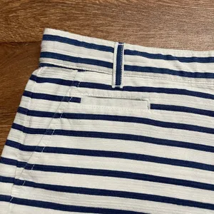 Gap Blue White Striped Welt Pocket Linen Look Cotton Shorts Womens Size 2 thumbnail 3
