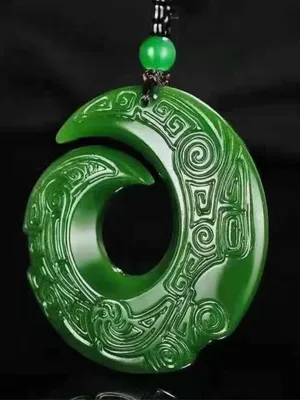 Green Jade Spiral Pendant Necklace - Women Jewelry thumbnail 4