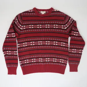 Vintage 90s Dockers Red Fair Isle Christmas Sweater thumbnail 2