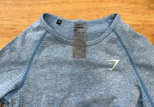 Blue Gymshark Long Sleeve Crop thumbnail 2