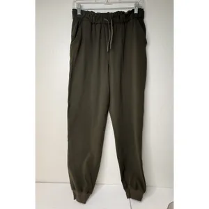Lululemon Womens Size 8 Dark Olive Green Jogger Pants Athleisure High Rise Gym‎ thumbnail 9
