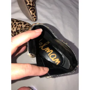 Sam Edelman Booties Size 8 Kinzey Leopard Calf Hair Kitten Heel Ankle Boots Fall thumbnail 8