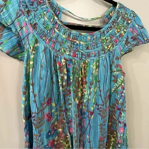Free People Vintage Floral Flowy Blouse Size XS thumbnail 1