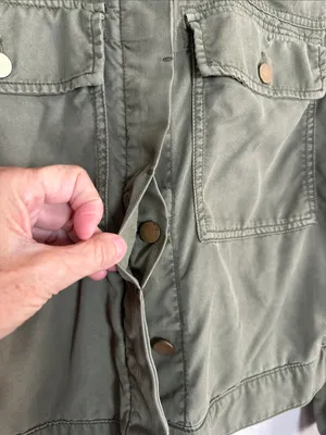 NEW Gap Tencel Icon Military Utility Jacket Olive Green Pockets Size XL thumbnail 6
