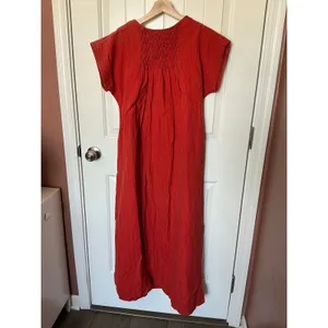 Vintage Nahuit Woven Maxi Dress Small Red/Orange thumbnail 2