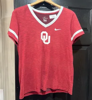 OU Ladies Shirt Red Size L thumbnail 1