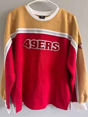 GIII 4Her San Francisco 49ers Colorblock Crewneck Sweatshirt NWT Small‎ thumbnail 1