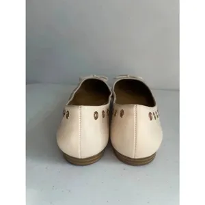 Women's Bass Rachel White Eyelet‎ Ballet Flats Size 9.5 M EUC thumbnail 5