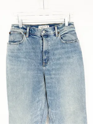 Abercrombie & Fitch Curve Love 90s Straight Jeans Womens 29 Blue Ultra High Rise thumbnail 5