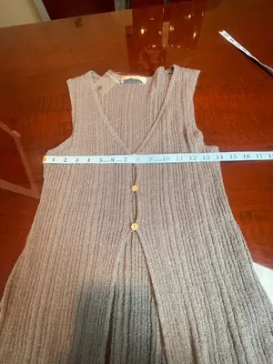 Free People Beach Rhea Knit Mini Skirt & Vest Set Ribbed XS Grey Coquette thumbnail 9