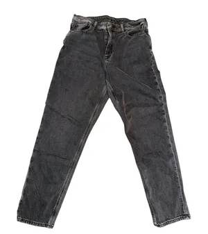 Women’s American Eagle High Rise Mom Jeans charcoal wash denim thumbnail 1