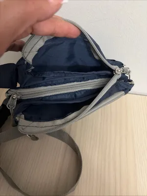 Travelon Navy Belt Bag with Gray Strap thumbnail 6