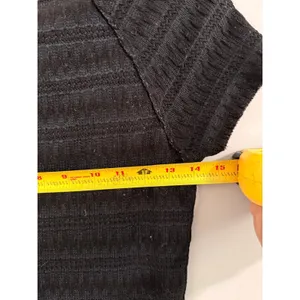 Free People Mini‎ Dress Women Medium Black Textured Ruffle Hem Boho Scoop Neck thumbnail 5