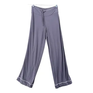 Shapeez Gray Bamboo Spandex Button Down Pajama Set Small Long Sleeve Wide Leg thumbnail 5