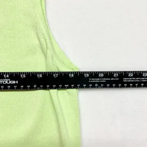 Lilly Pulitzer Knit Tank Top Womens Size PXL Lime Green Cotton Sleeveless Shell‎ thumbnail 3