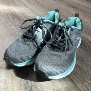 Fila Women's Gray and Teal Running Shoes Size 7 thumbnail 5
