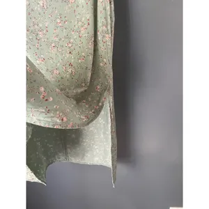Brandy Melville Sage Green Floral Midi Skirt Side Slit Ditsy Flower MLA308L thumbnail 2