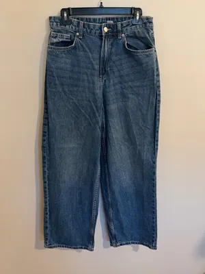 H&M Divided High Waist Wide Leg Ankle Jeans - 6 thumbnail 4