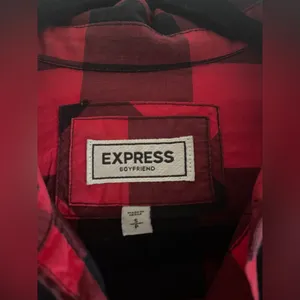 Vintage Express Red & Black Plaid Button-Up Shirt (Minor Flaw) thumbnail 6