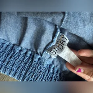 VTG Denim Beaded Blue High Waisted Women's Mom Shorts Hippie Boho Size L XL 32 thumbnail 3