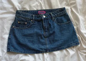 Edikted mini denim skirt thumbnail 1