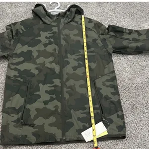 All in Motion Hooded Camo Windbreaker Jacket - Olive Green thumbnail 4