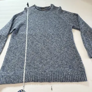 LL Bean Blue Cotton Ragg Funnelneck Pullover Tunic Sweater Size XL‎ thumbnail 11