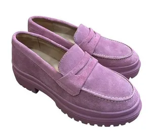 Portland Leather Patina Zoe Chunky Loafers Shoes Foxglove Pink 6 Suede y2k thumbnail 1