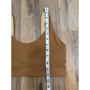 Lululemon Like a Cloud Longline Sports Bra Camel Tan Size 8 Medium Support thumbnail 5