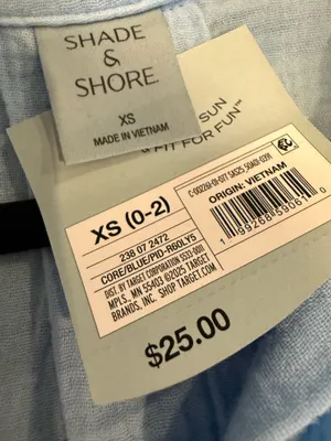 Shade & Shore Shae and Blue Button Down Swim Cover Up thumbnail 2