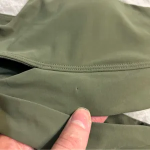 Lululemon Still Now Sports Bra Light Support A/B Cup Army Green Size 8 Yoga thumbnail 5