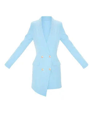 Pretty Little Thing Light Blue Blazer Dress thumbnail 2