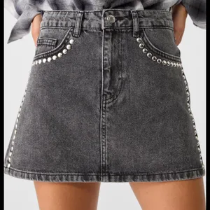 Stradivarius Denim stud skirt thumbnail 1