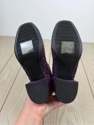 Kenneth Cole Reaction Women's Rida Stretch Jewel Dress Booties 7.5W Purple $109 thumbnail 6