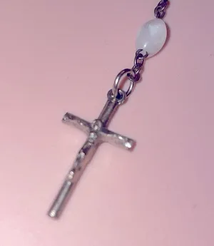Mini rosary purse charm pearlescent small thumbnail 7