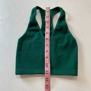 Free People FP Movement XS/S Green Ribbed V Neck Racerback Crop Top Bra thumbnail 6