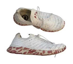 APL White Techloom Wave Leopard Running Sneakers Womens 5.5 Athletic Casual Shoe thumbnail 1