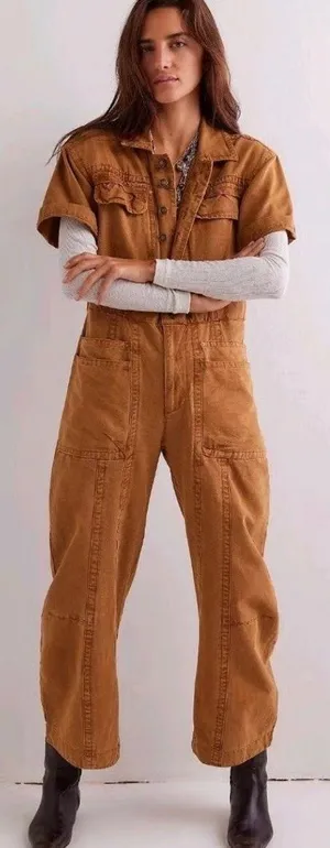 Free People | We The Free Maxie Washed Coverall In Cathay Spice Size 2 thumbnail 1