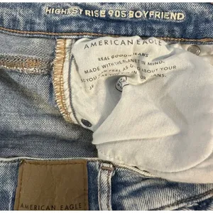 American Eagle Highest Rise 90s Boyfriend Jeans Womens Size 10~Distressed Plaid thumbnail 8