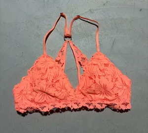 Aerie orange Lace Floral Bralette medium thumbnail 1